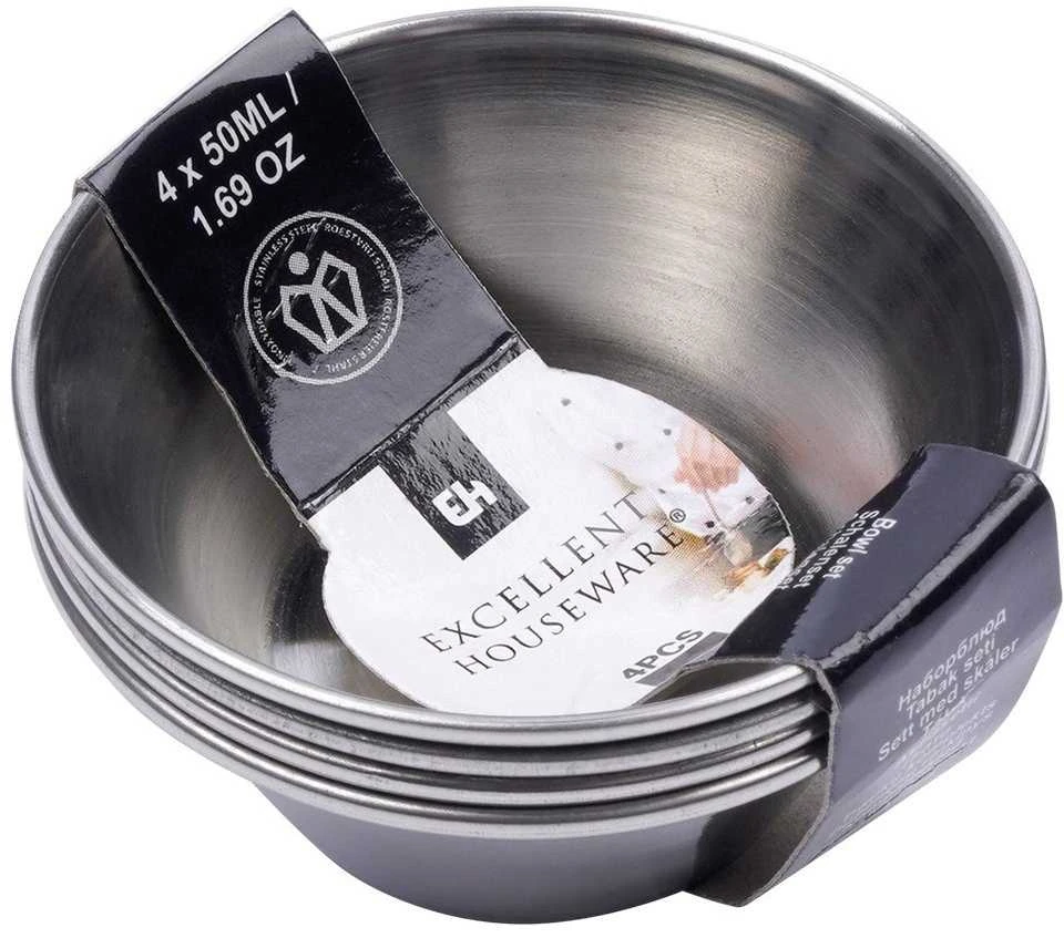 Plieninis padažo dubuo 6 cm, 40 ml 4 vnt.