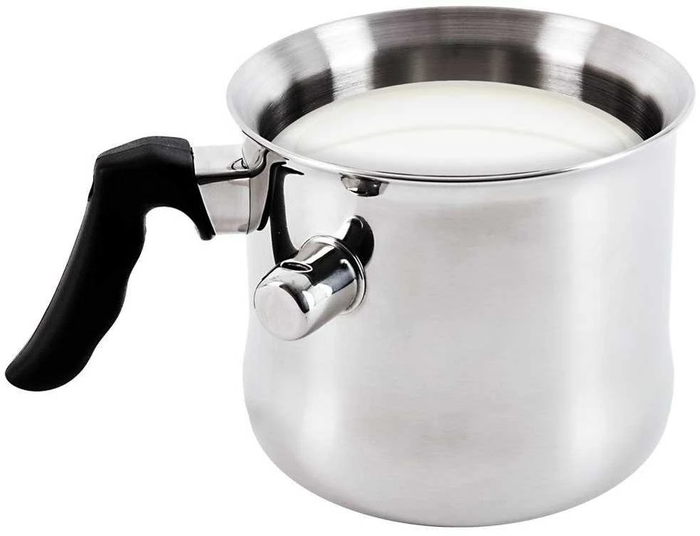 Plieninis pieno puodas pienui virinti, 2,5 l