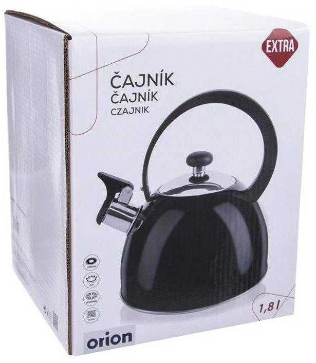 Plieninis virdulys su švilpuku, juodas, indukcinis, 1,5 l