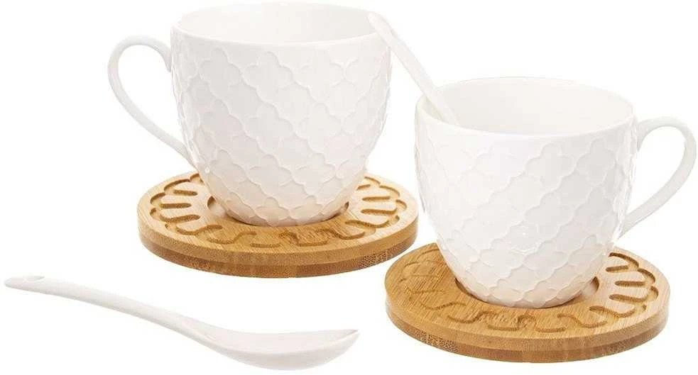 Porcelianinis puodelis, dovanų rinkinys 250 ml puodelių