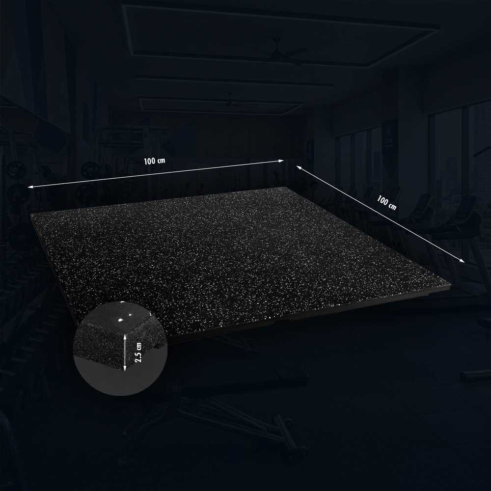 POS25 GUMINĖS GRINDYS SPORTO ĮRANGAI JUODA/BALTA HMS