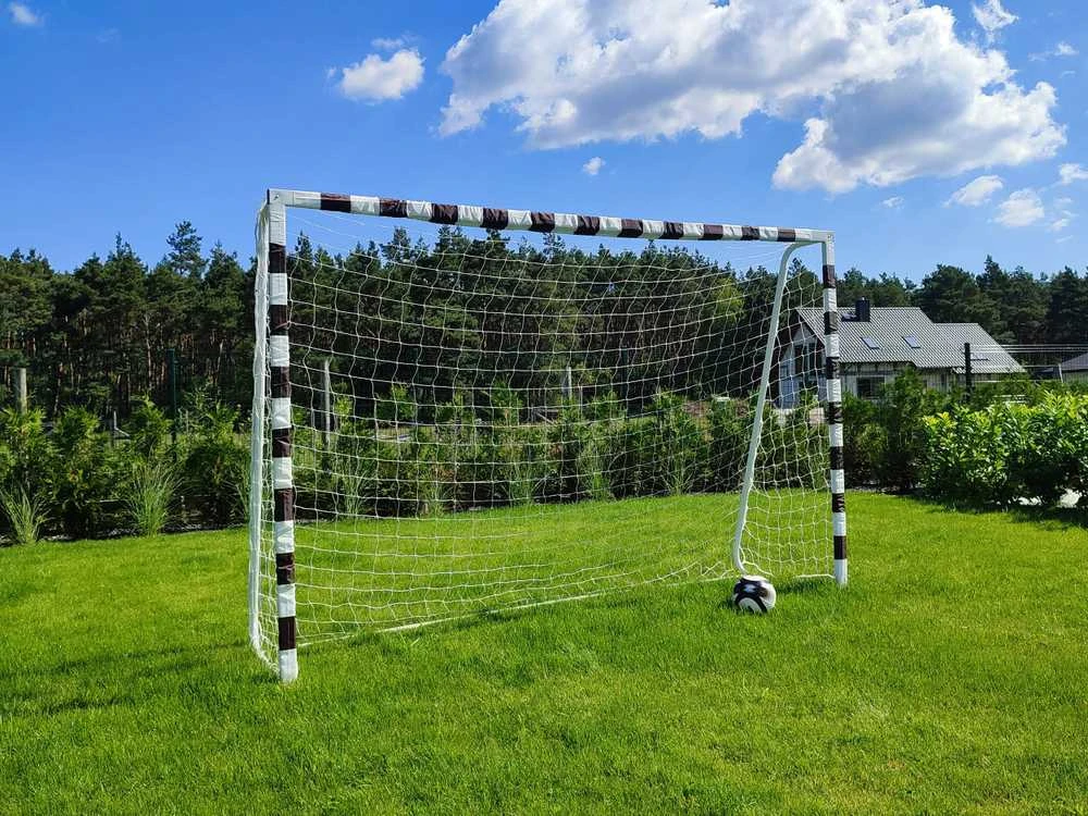 Pro futbolo vartai 300 x 200 cm balti ir juodi