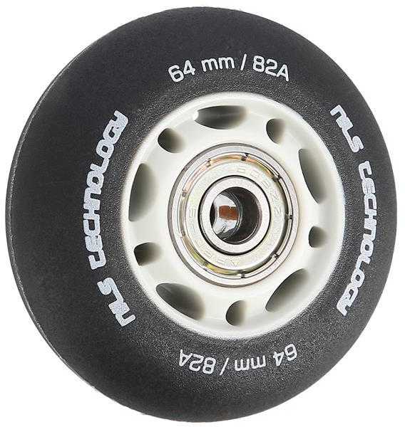 PU 64x24 82A MATINE Juodas (4 vnt.) + ABEC-9 (8 vnt.) NILS EXTREME RINKINYS