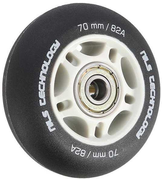 PU 70x24 82A MATTE Juodas (4 vnt.) + ABEC-9 (8 vnt.) NILS EXTREME RINKINYS