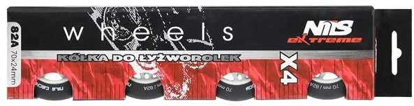 PU 70x24 82A MATTE Juodas ratai (4 vnt.) NILS EXTREME
