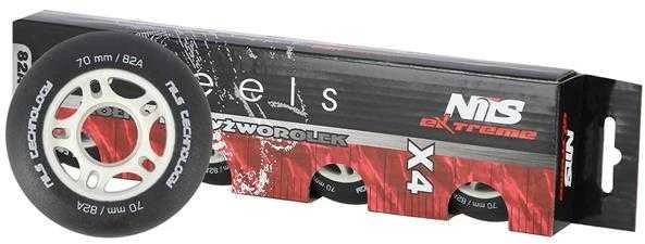 PU 70x24 82A MATTE Juodas ratai (4 vnt.) NILS EXTREME