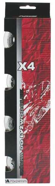 PU 70x24 82A TRANSPARENT ratai (4 vnt.) NILS EXTREME