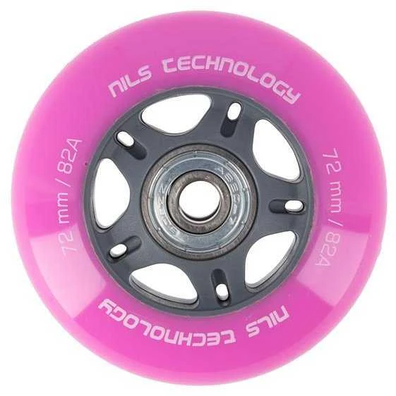 PU 72x24 82A (4 vnt.) rožinė + ABEC-7 (8 vnt.) NILS EXTREME SET