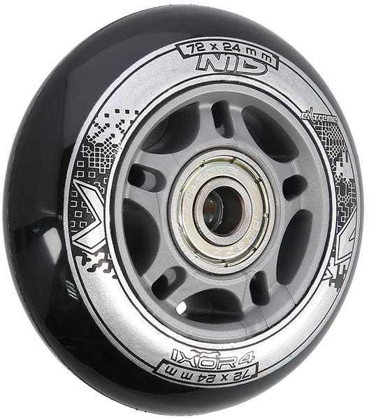PU 72x24 82A Juodas N (4 vnt.) + ABEC-9 (8 vnt.) NILS EXTREME SET