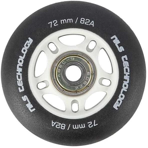 PU 72x24 82A MATTE Juodas (4 vnt.) + ABEC-9 (8 vnt.) NILS EXTREME SET