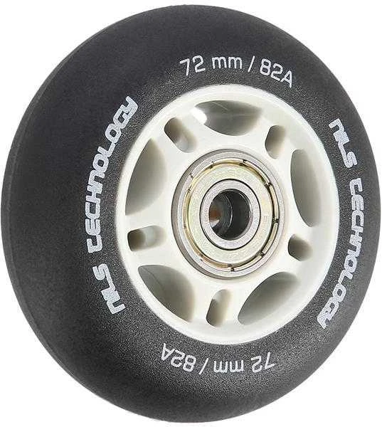 PU 72x24 82A MATTE Juodas (4 vnt.) + ABEC-9 (8 vnt.) NILS EXTREME SET