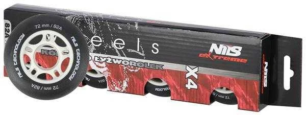 PU 72x24 82A MATTE Juodas ratai (4 vnt.) NILS EXTREME
