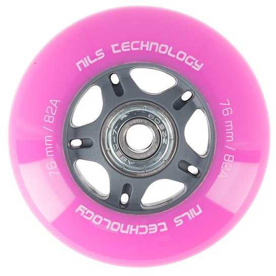 PU 76x24 82A (4 vnt.) rožinė + ABEC-7 (8 vnt.) NILS EXTREME SET