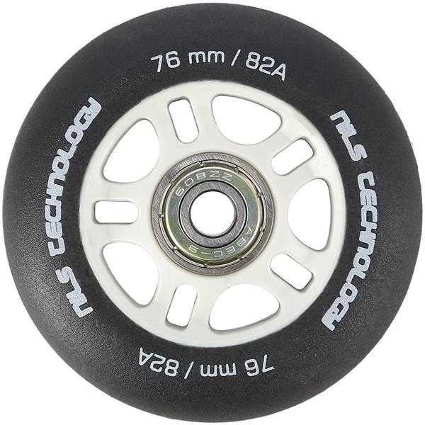 PU 76x24 82A MATTE Juodas (4 vnt.) + ABEC-9 (8 vnt.) NILS EXTREME RINKINYS
