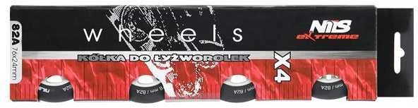 PU 76x24 82A MATTE Juodas ratai (4 vnt.) NILS EXTREME