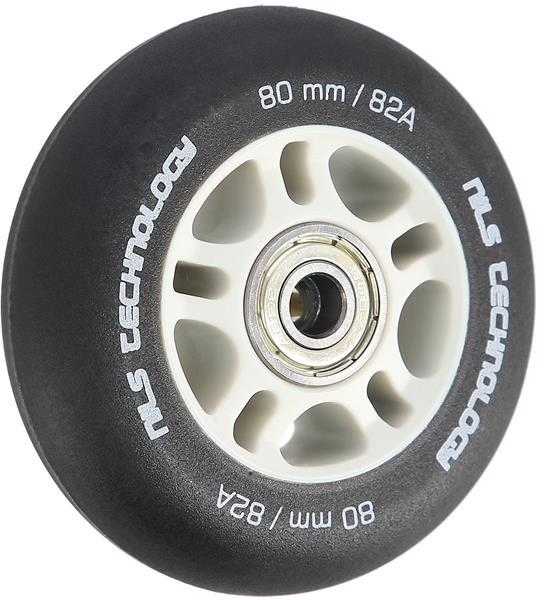 PU 80x24 82A MATTE Juodas (4 vnt.) + ABEC-9 (8 vnt.) NILS EXTREME RINKINYS