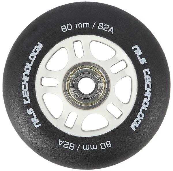 PU 80x24 82A MATTE Juodas (4 vnt.) + ABEC-9 (8 vnt.) NILS EXTREME RINKINYS