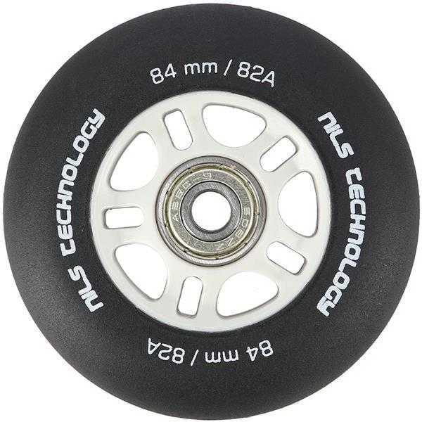 PU 84x24 82A MATINE Juodas (4 vnt) + ABEC-9 CHROME (8 vnt) NILS EXTREME RINKINYS