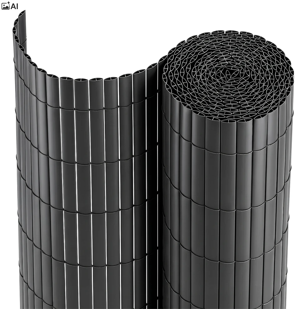 PVC balkono uždangalas 100x400 cm BARU antracito spalvos