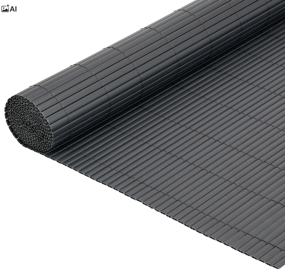 PVC balkono uždangalas 140x500 cm BARU antracito spalvos