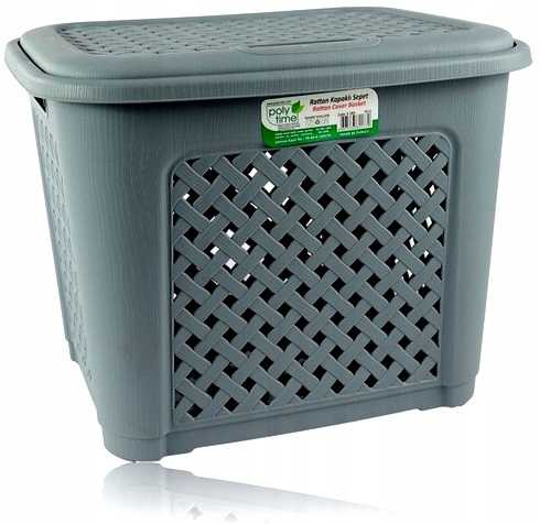 RATTAN krepšelis 19L, pilkas 28x36x28cm