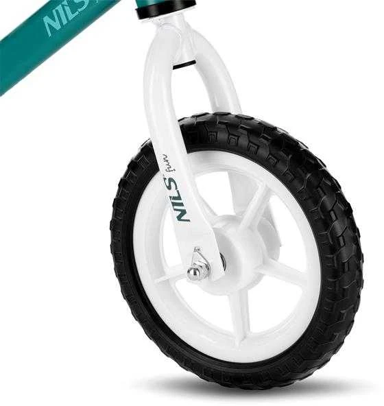 RB134 BALANCE BIKE Žalias WHEELS 10'' NILS FUN