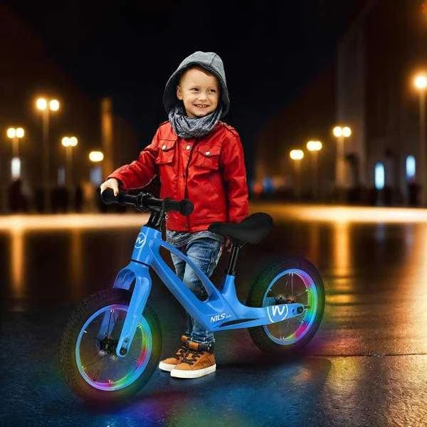 Blue RB901 LED BALANCE DVIRAČIO PRIPUSTI RATAI 12'' Mėlynas NILS FUN