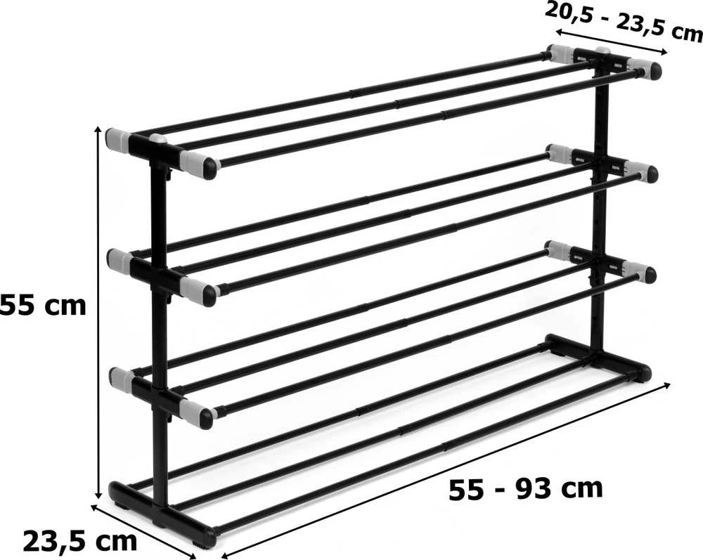 Reguliuojama Diana batų lentyna, 4 lygiai