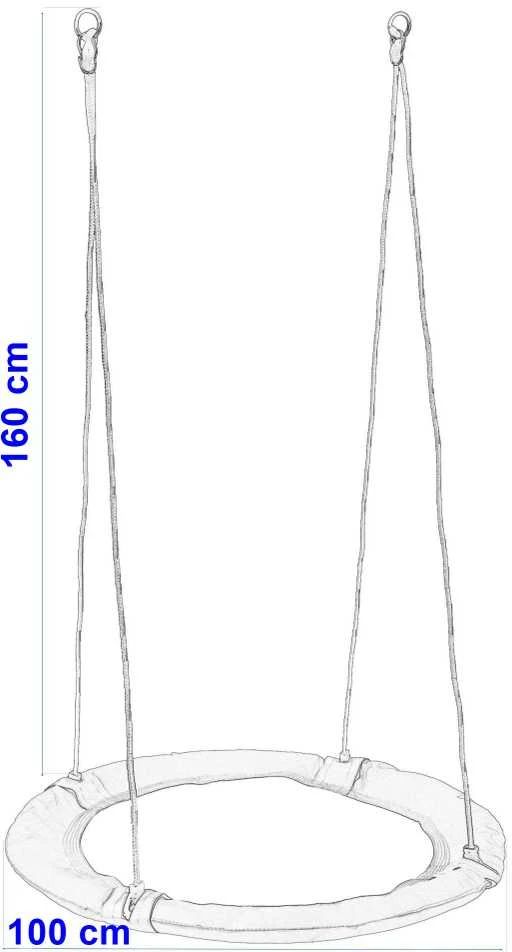 ROMEK gandralizdo sodo sūpynės, spalvingos, 100 cm