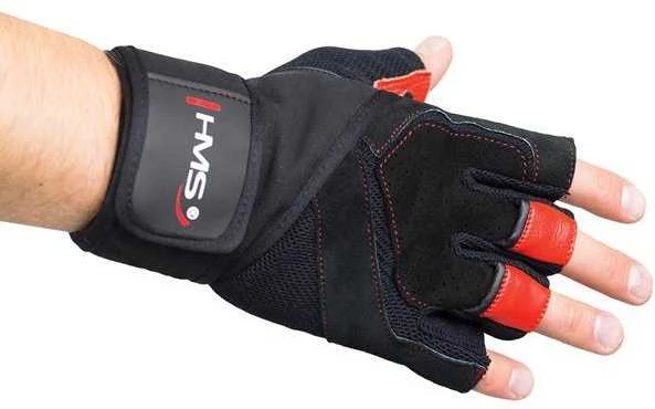 RST01 Juodas / RAUDONAS DYDIS. XXL PIRŠTINĖS HMS GYM