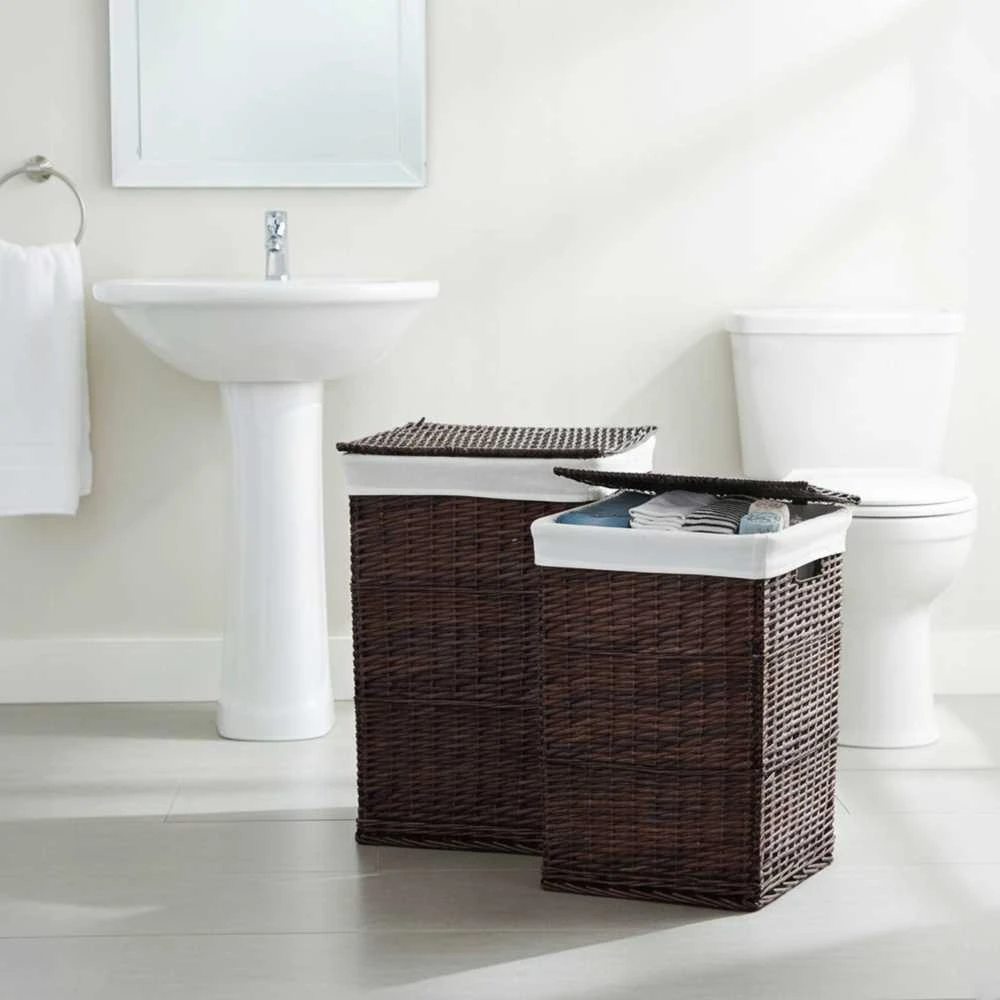 Rudų pintų krepšelių rinkinys 72 l ir 114 l
