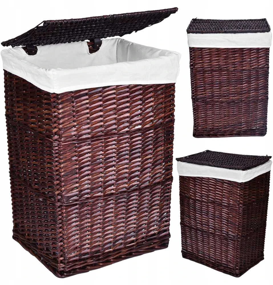 Rudų pintų krepšelių rinkinys 72 l ir 114 l