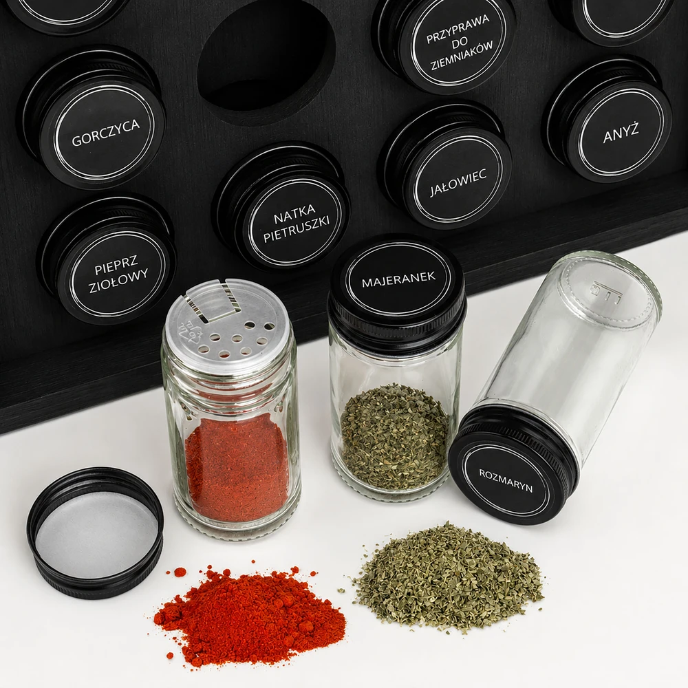 SAFRAN prieskonių lentynėlė, juoda