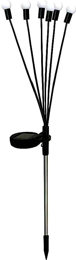 SAULĖS LEMPAS ŠOKANTIS VĖJOJE BALTAI KAMUOLIAI 6 LED 72cm