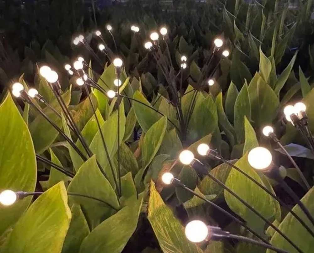 SAULĖS LEMPAS ŠOKANTIS VĖJOJE BALTAI KAMUOLIAI 6 LED 72cm