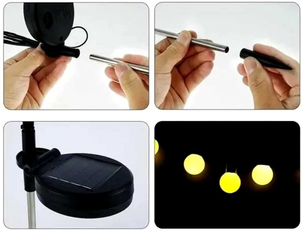 SAULĖS LEMPAS ŠOKANTIS VĖJOJE BALTAI KAMUOLIAI 6 LED 72cm