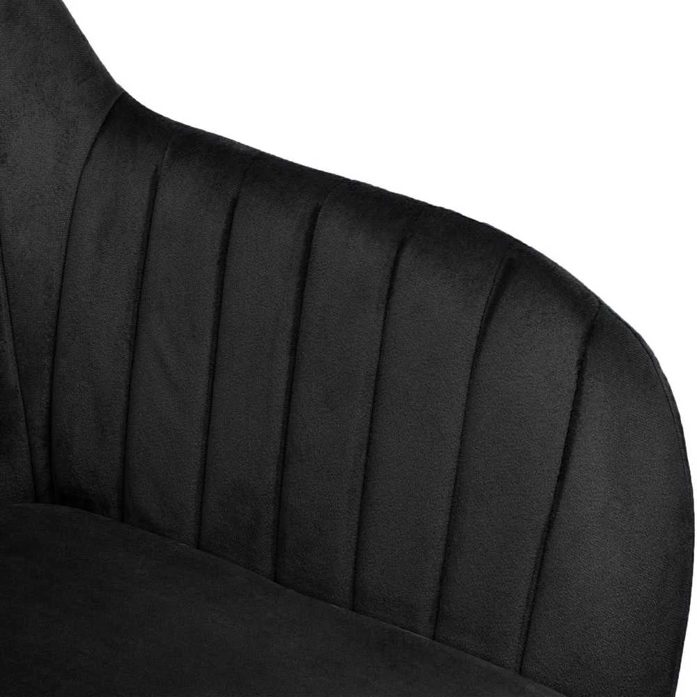 SEVILLA VELVET juodo aksomo kėdė