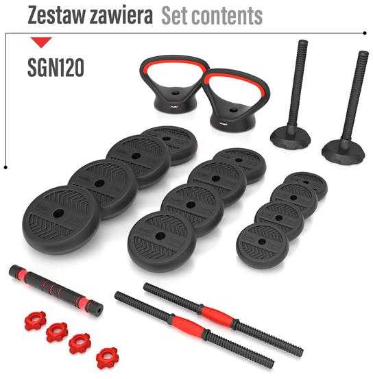 SGN120 PRO RINKINYS 6IN1 20KG HMS SVORIŲ RINKINYS