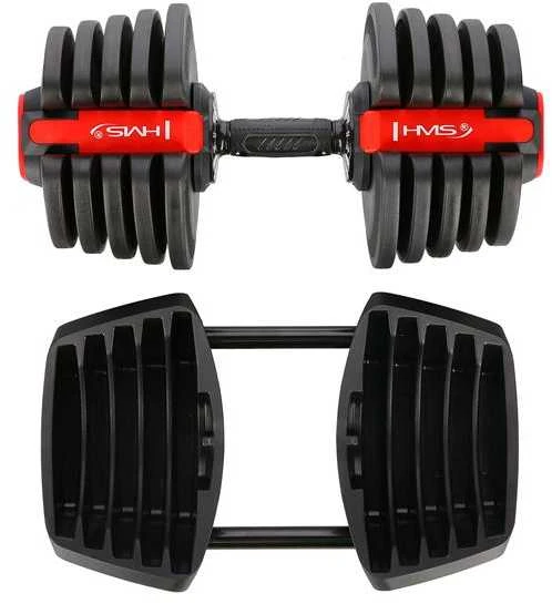 SGR40 PRO SET 2IN1 REGULIUOJAMAS HANTELIŲ RINKINYS 43,5 KG HMS