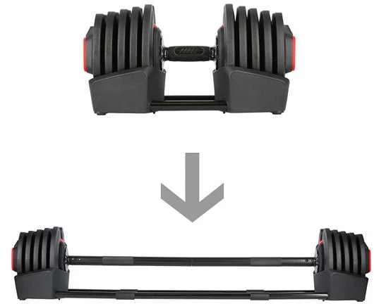 SGR40 PRO SET 2IN1 REGULIUOJAMAS HANTELIŲ RINKINYS 43,5 KG HMS