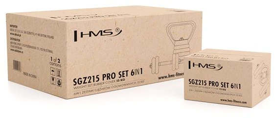 SGZ215 (2 DALYS) PRO RINKINYS 6IN1 TRINČIŲ SVORIŲ RINKINYS 15KG HMS