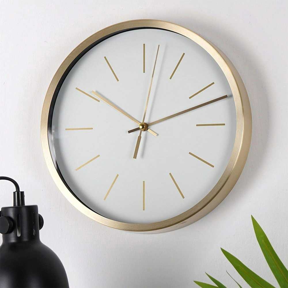 Sieninis laikrodis balto aukso 25 cm