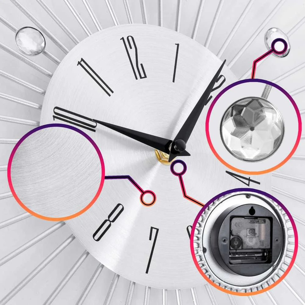 Sieninis laikrodis Cristal Moon - 50 cm