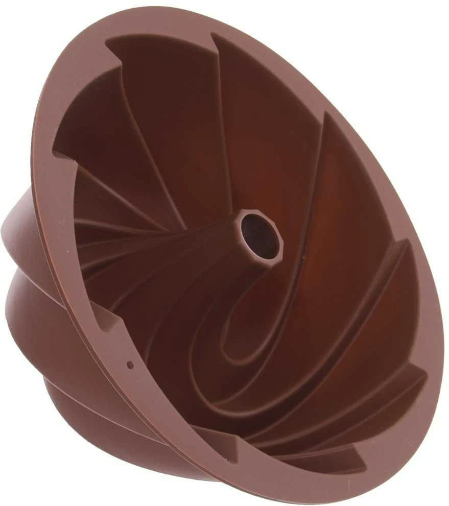 Silikoninė forma keksiukų kepimui su kaminu, gėlių forma, 23,5 cm