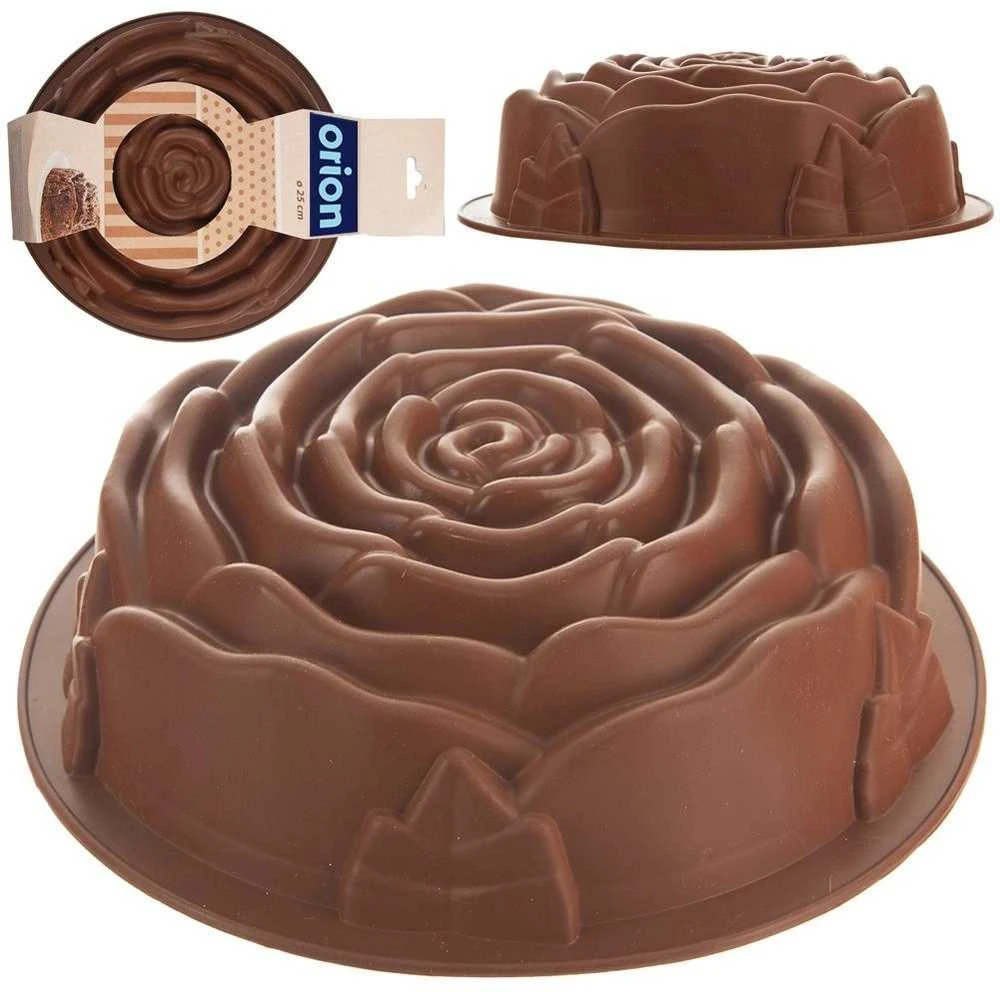 Silikoninė torto forma rožinė ruda SILLINIE 25 cm