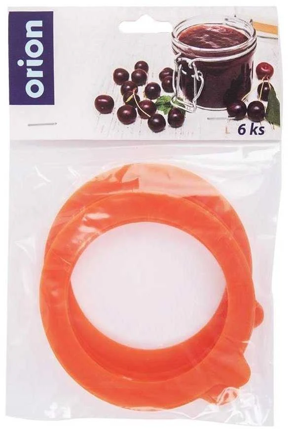 Silikono sandariklis stiklainiams su segtuku 8,1 cm 6 vnt ORION