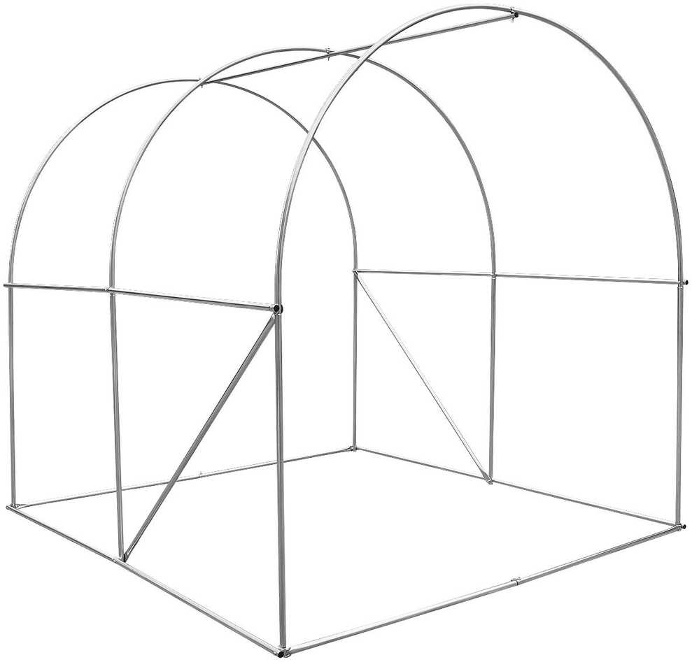 ŠILTNAMIO SODO TUNELIS 200x200x200CM PE ŽALIA PLIENINĖ KONSTRUKCIJA