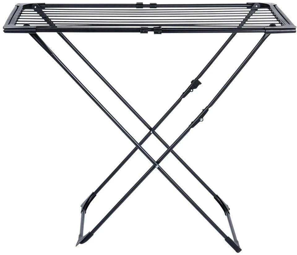 Skalbinių džiovintuvas Metalinis Juodas Ištraukiamas XXL Solid VILDE 108-182 cm