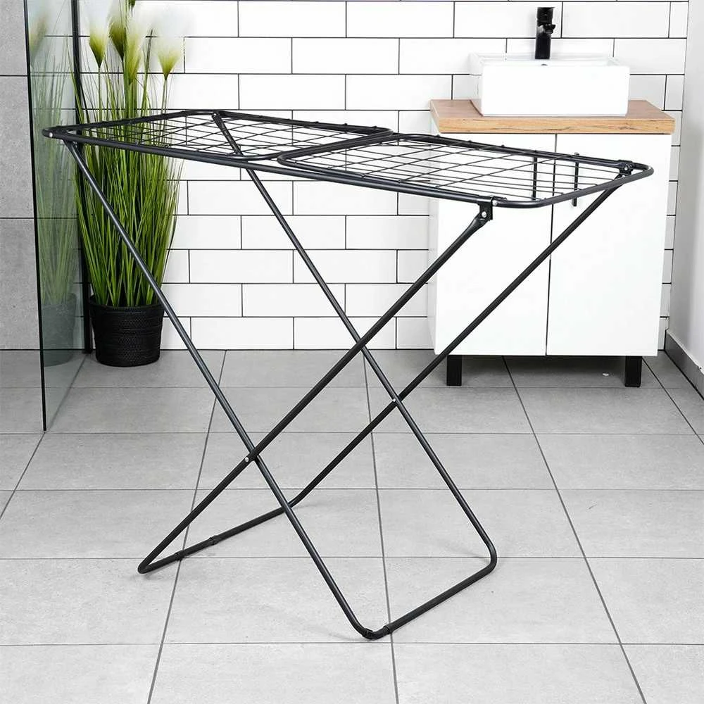 Skalbinių džiovyklė rūbams stovi, sulankstoma, metalinė, talpi, VILDE, 181 cm