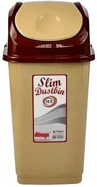 SLIM pakreiptas konteineris 10 l - smėlio spalvos 240x195x365 mm